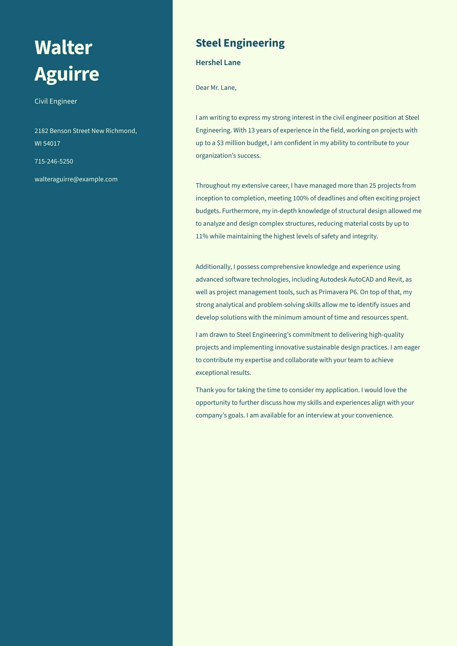 40760 engineering cover letter skills