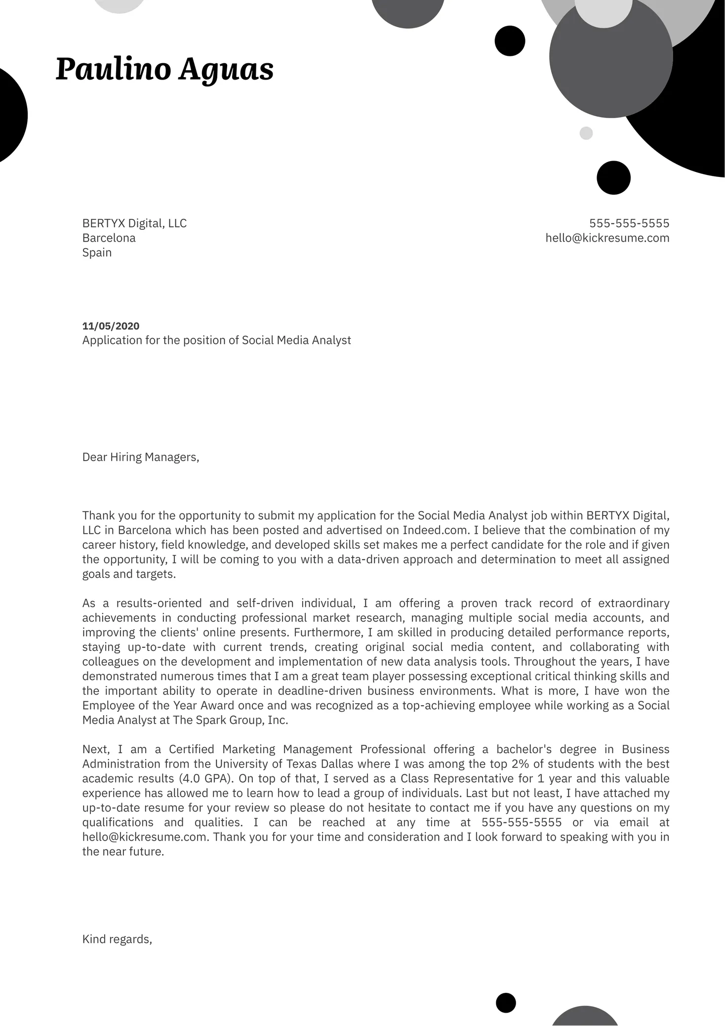 40768 tailoring cover letter job