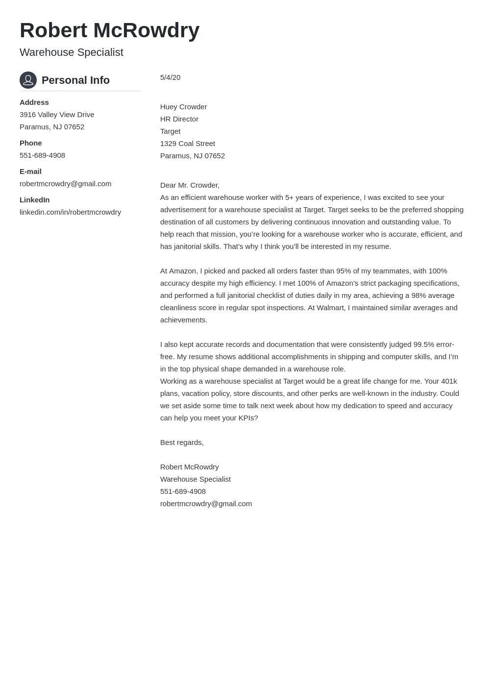 40771 quantify achievements cover letter