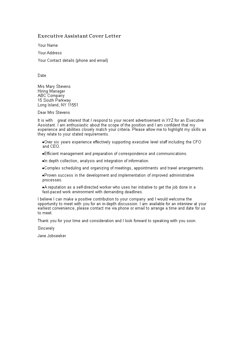 40783 achievements cover letter