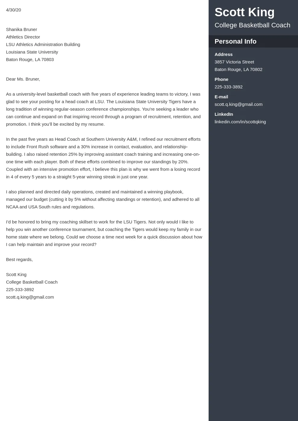 40785 cover letter tips