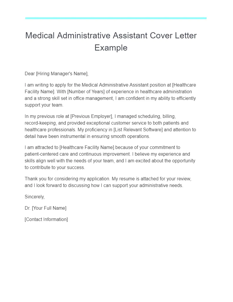 40786 medical assistant cover letter