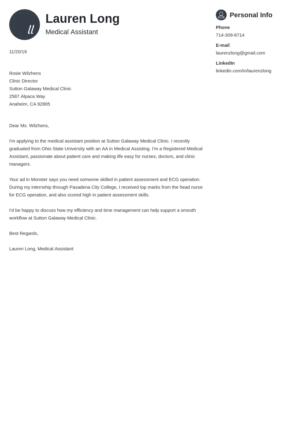 40786 medical assistant skills