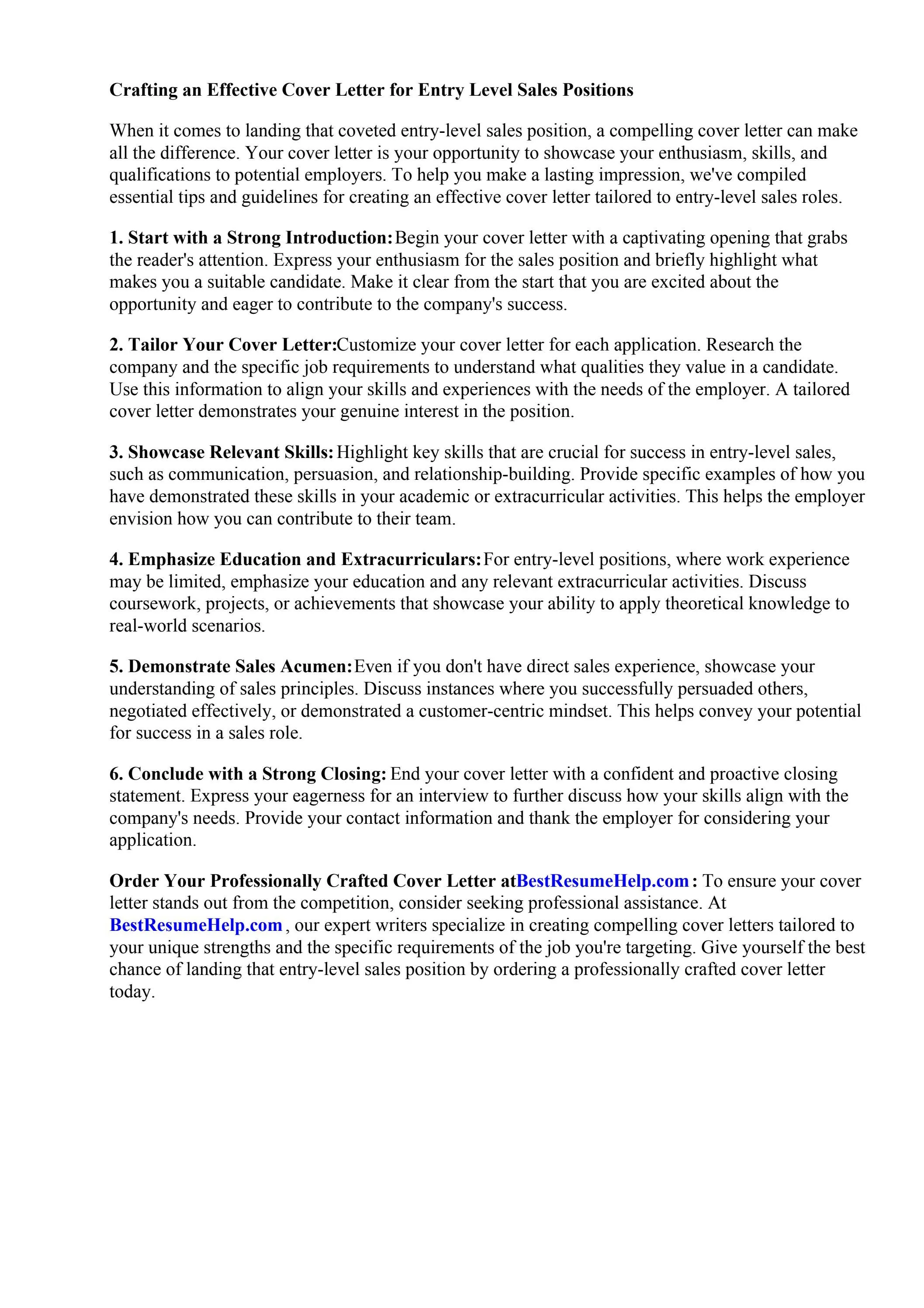 40791 tailored cover letter