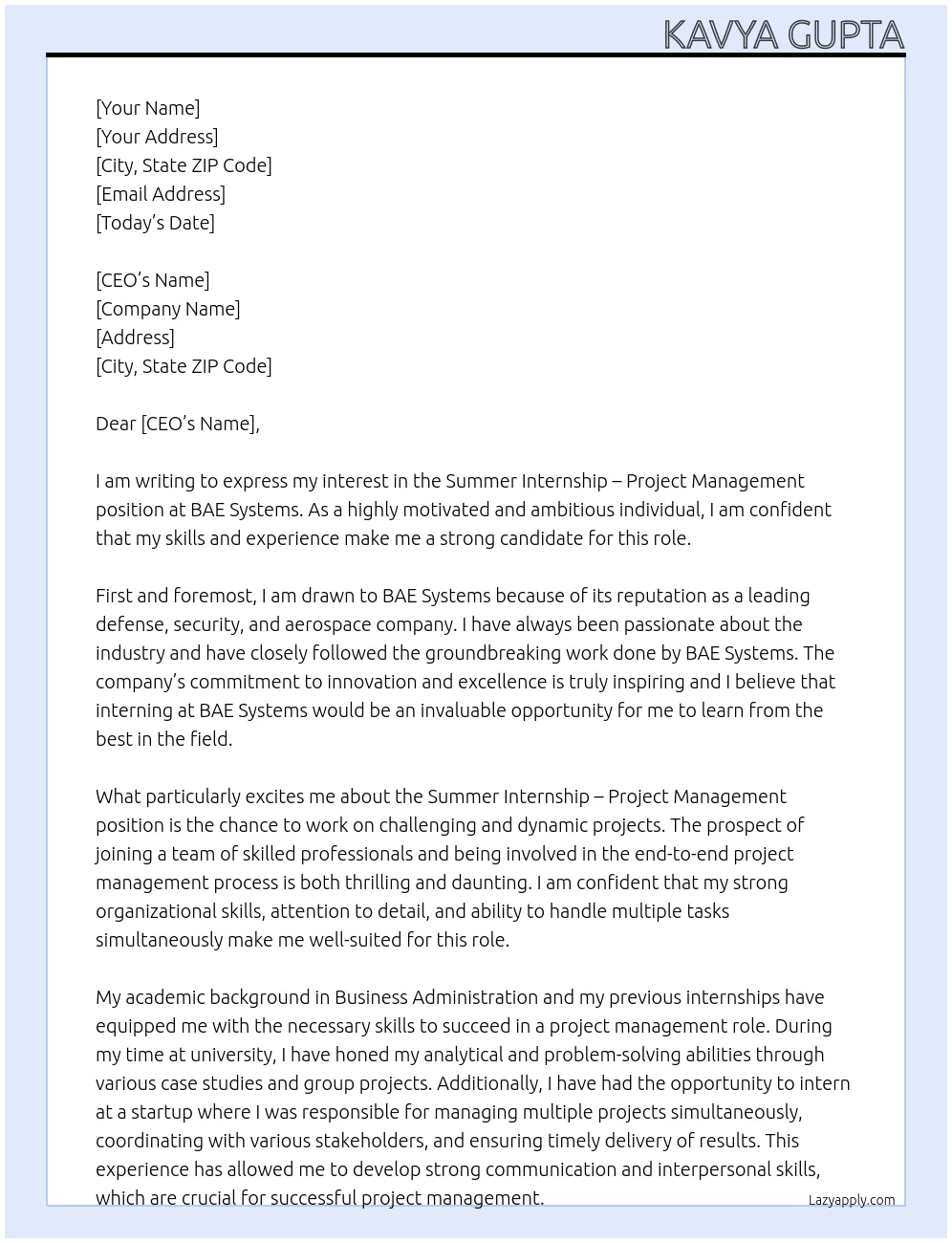 40793 achievements cover letter