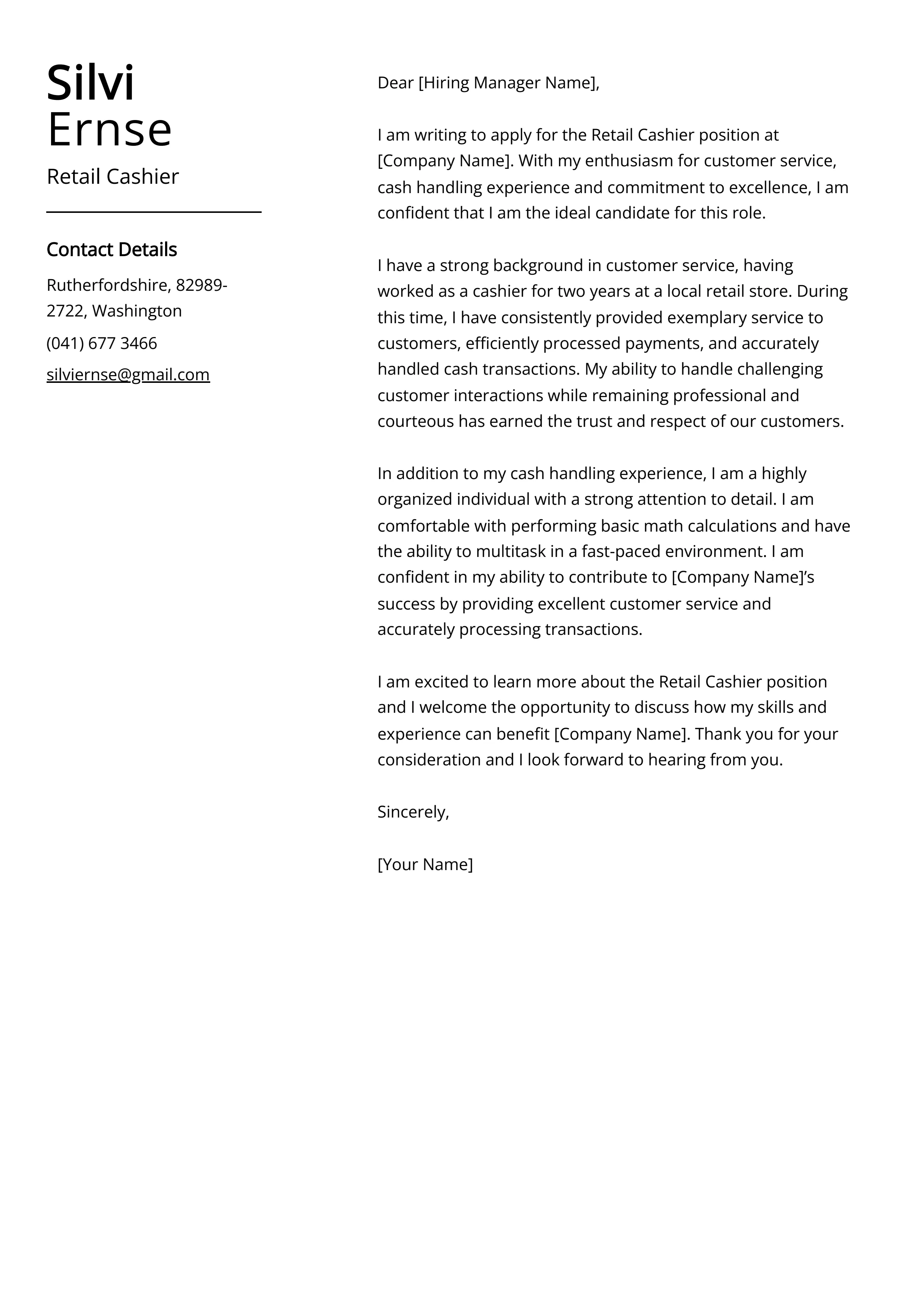 40794 cashier cover letter mistakes