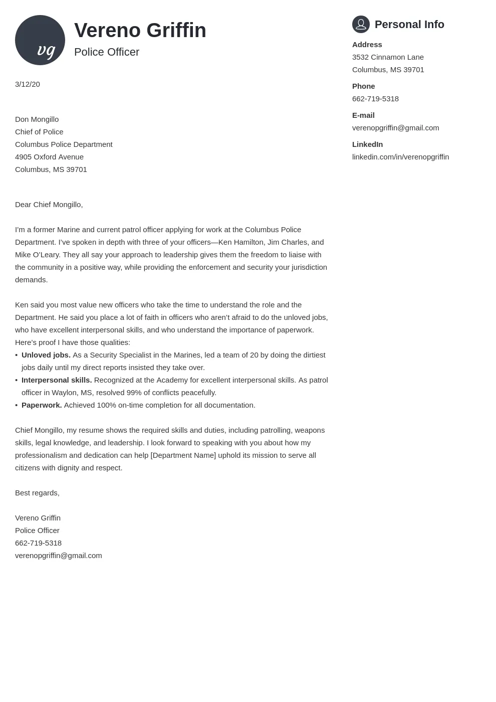 40797 cover letter structure