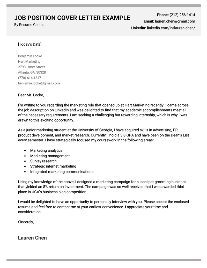 40799 cover letter importance