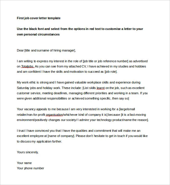 40801 tailoring cover letter