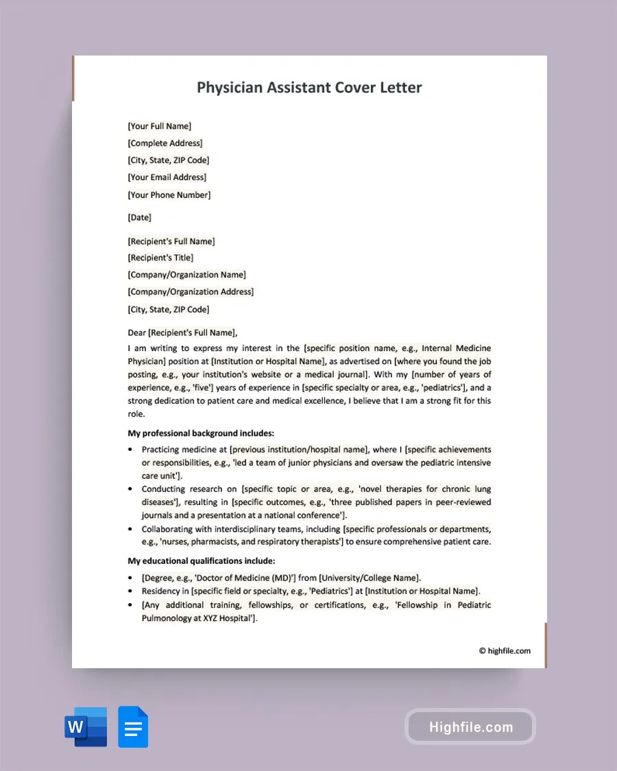 40802 dermatology pa cover letter formatting