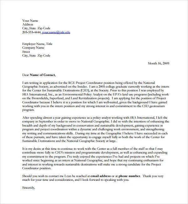 40804 events cover letter achievements