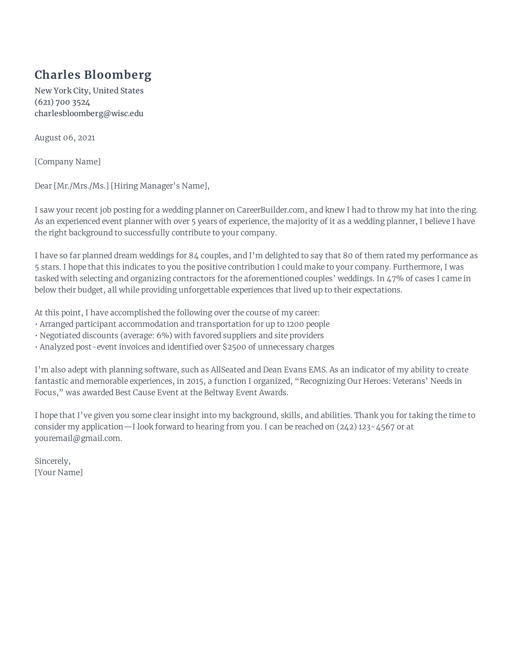 40804 events cover letter skills