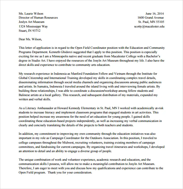 40804 events cover letter tailoring