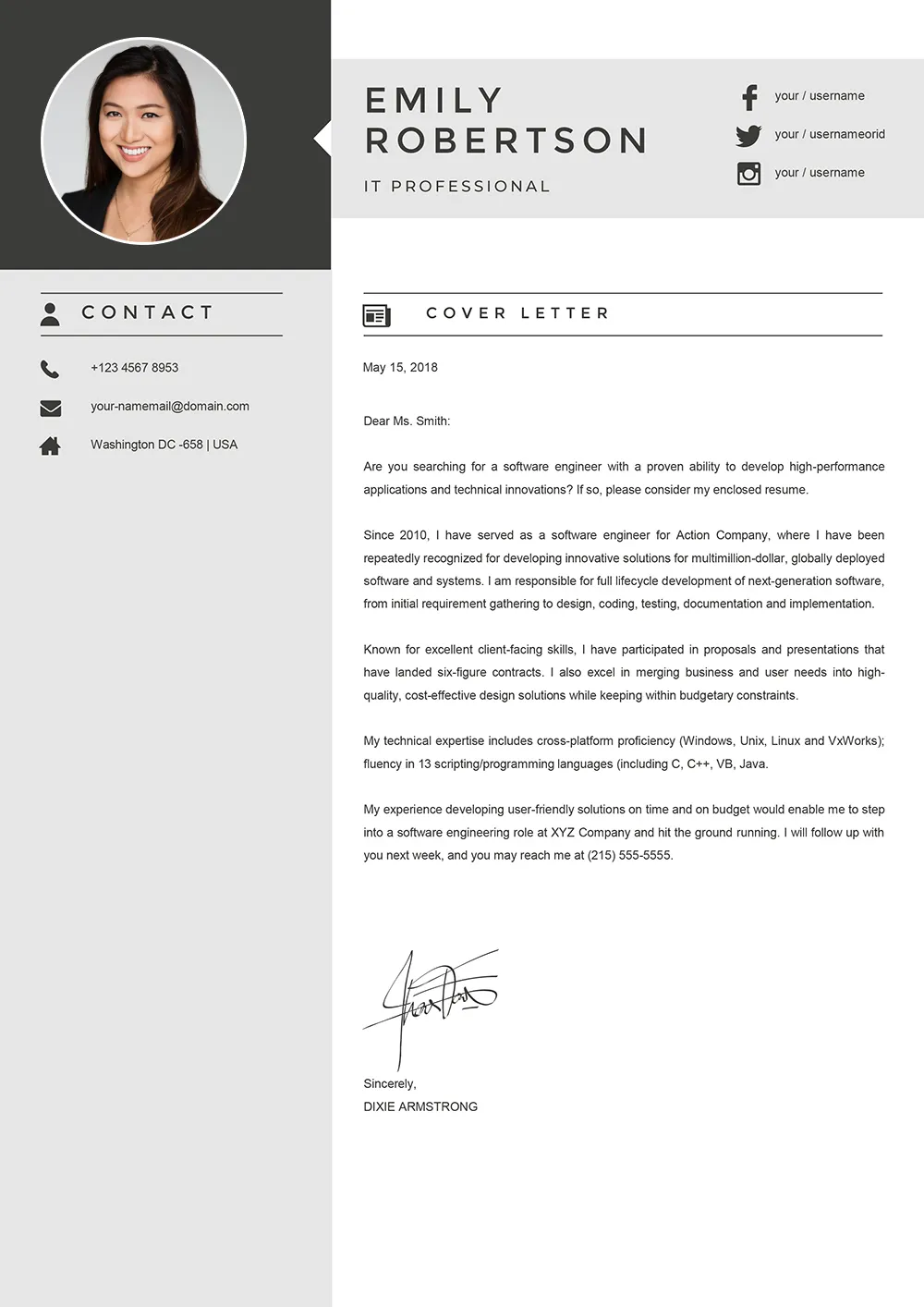 40805 finance cover letter header
