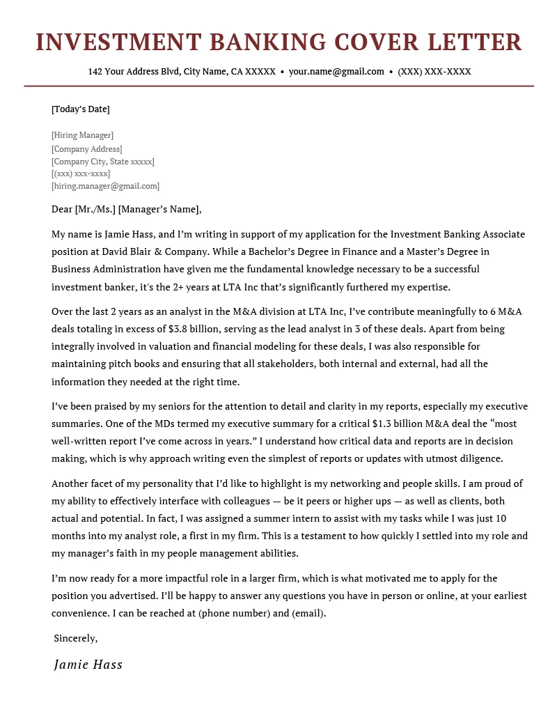 40805 finance cover letter skills