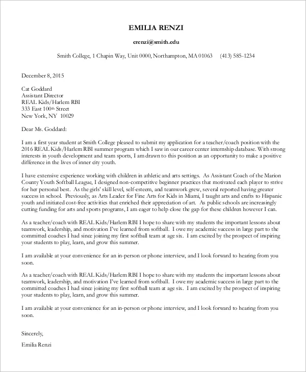 40809 personality cover letter