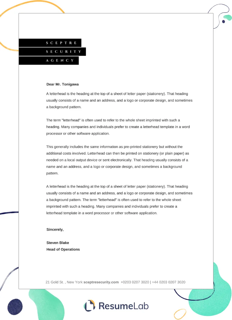 40815 cover letter body paragraph