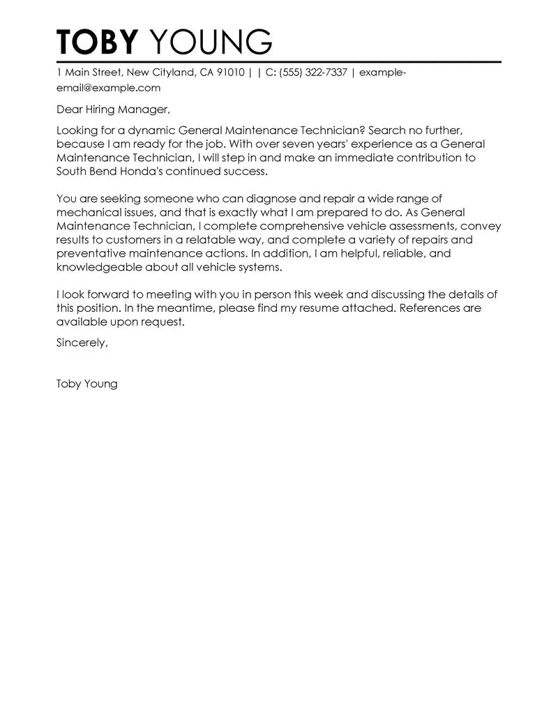 40826 cover letter general job importance