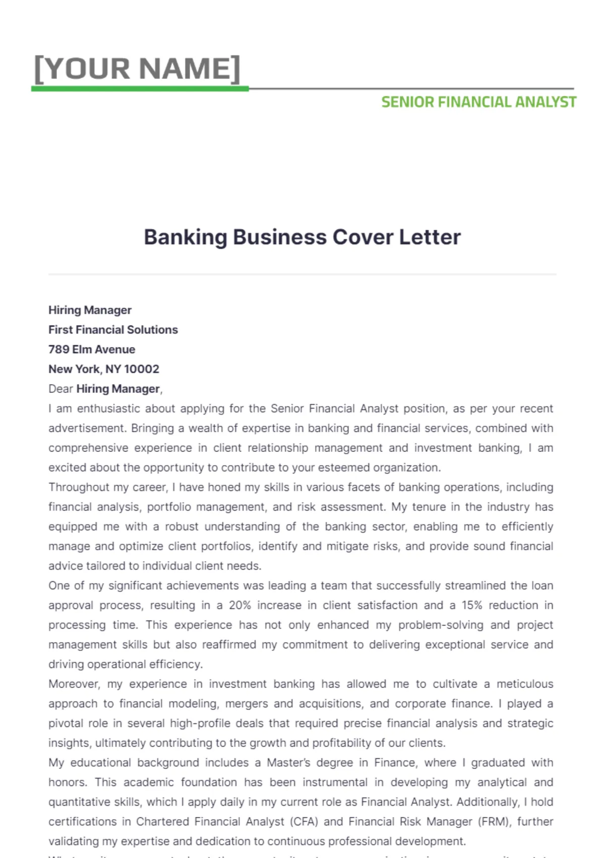40827 bank cover letter proofreading