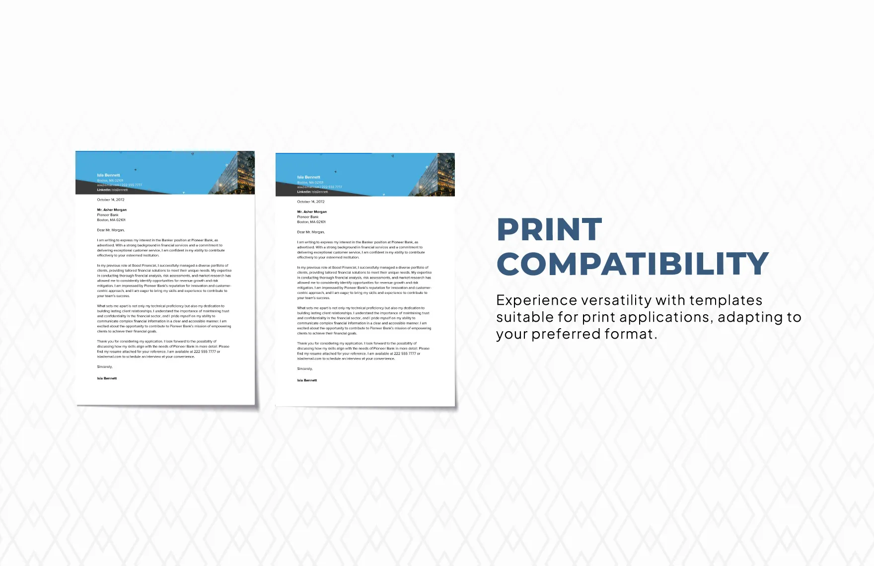 40827 bank cover letter skills