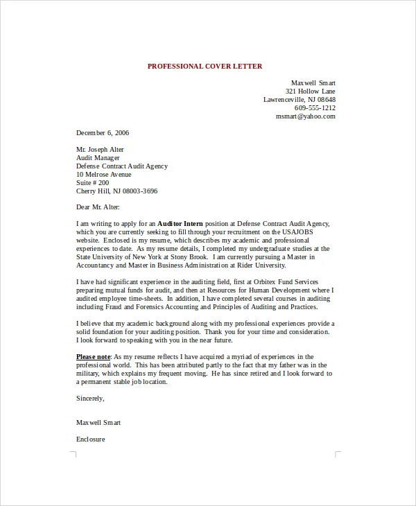 40829 cover letter importance