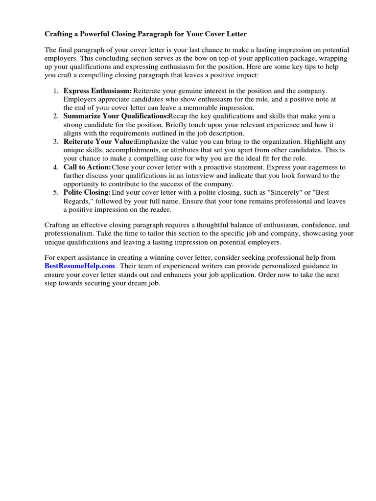 40831 cover letter closing writing