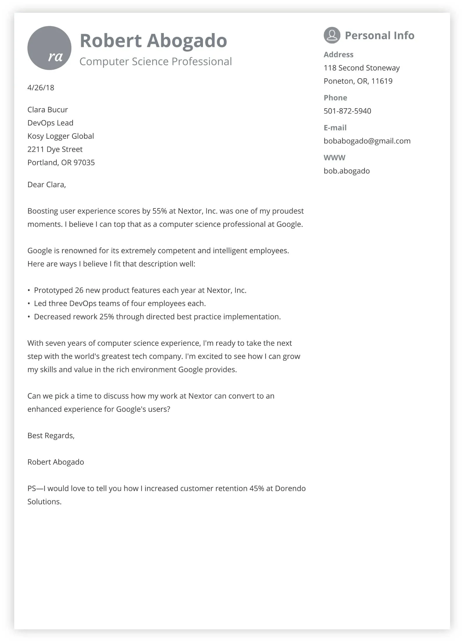 40835 cover letter writing