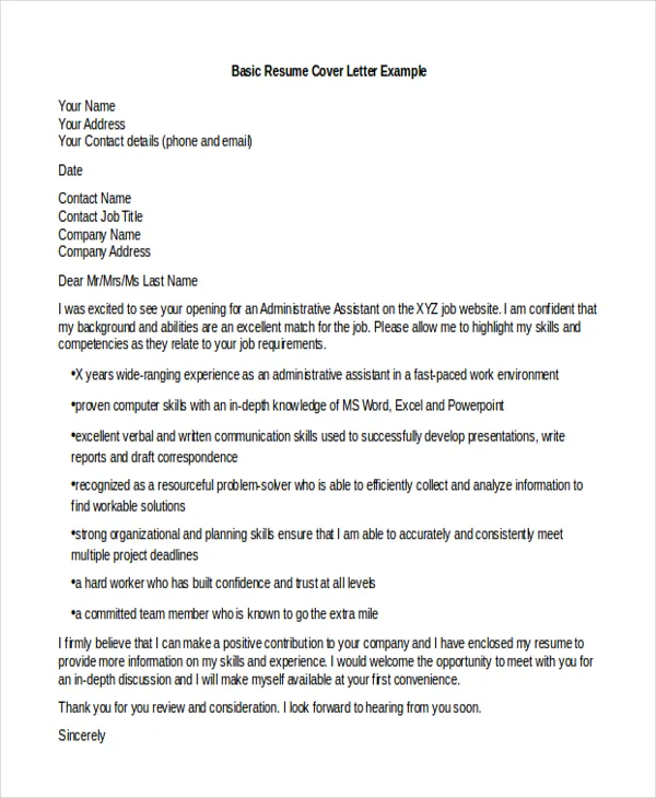 40835 experience driven cover letter