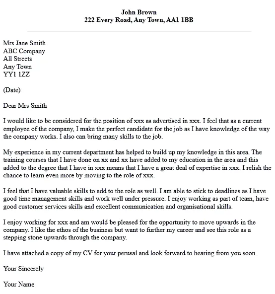 40837 internal cover letter writing