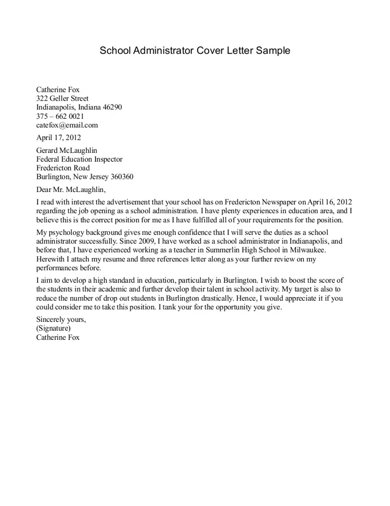 40842 grad school cover letter purpose