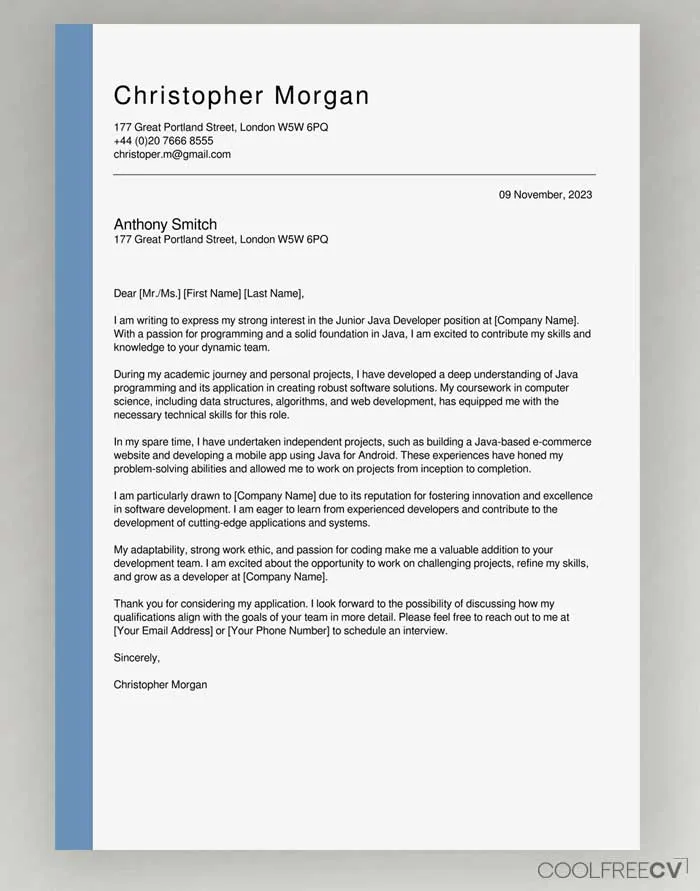 40846 cover letter creation