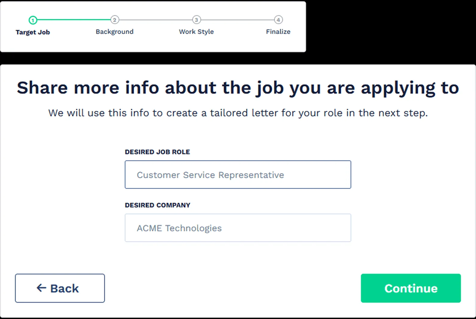40846 resume creator features