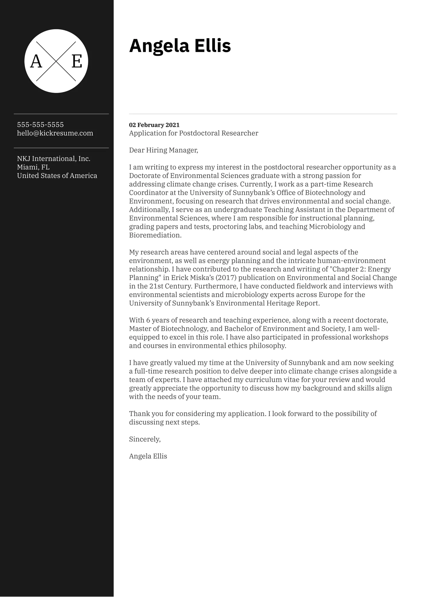 40849 cover letter elements