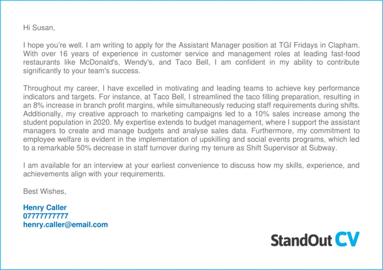 40850 assistant manager resume