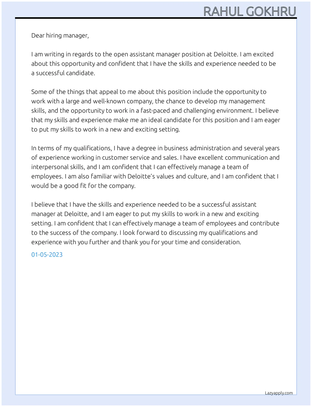40850 cover letter tips