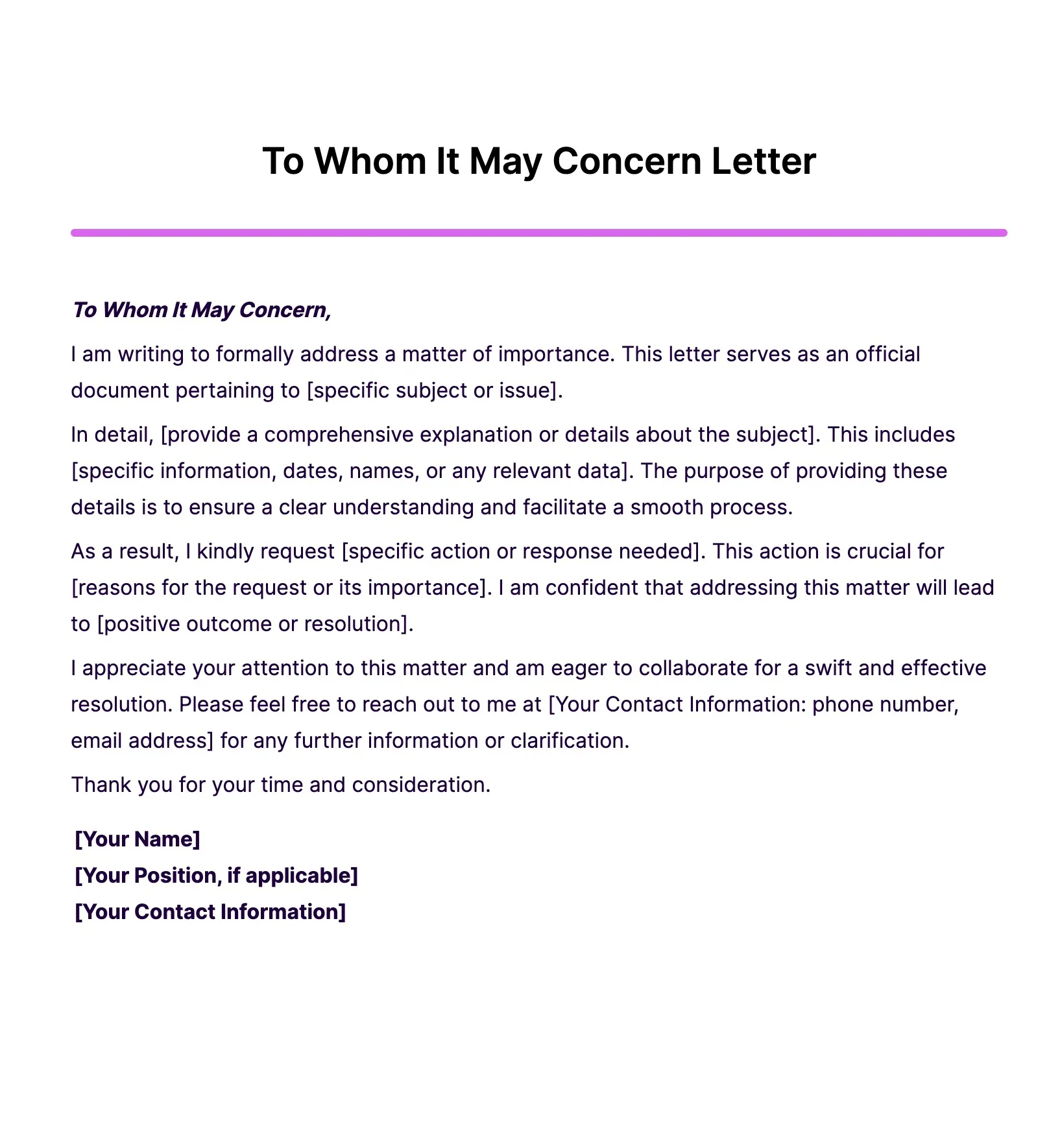 40862 cover letter formatting