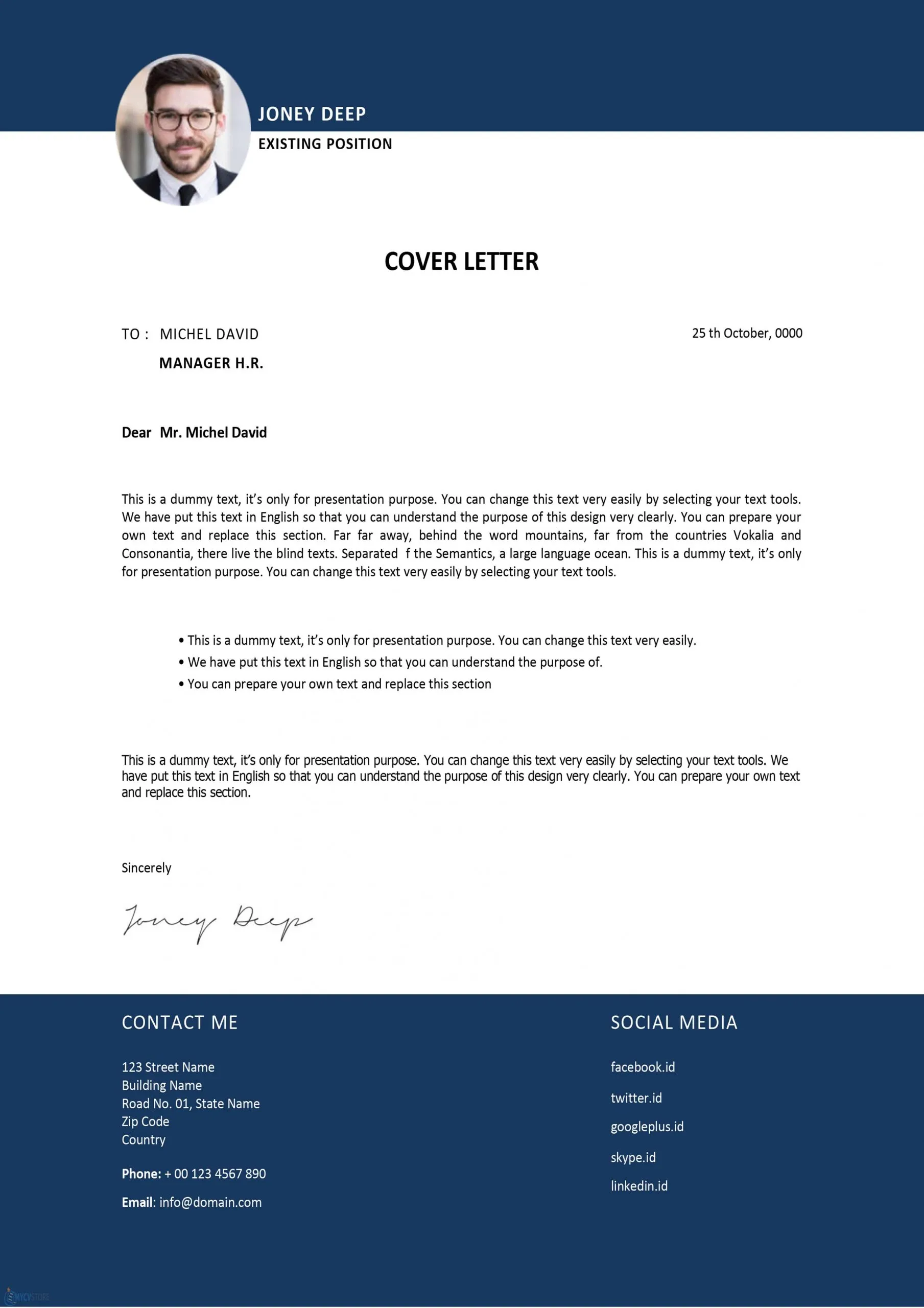 40869 cover letter formatting guide