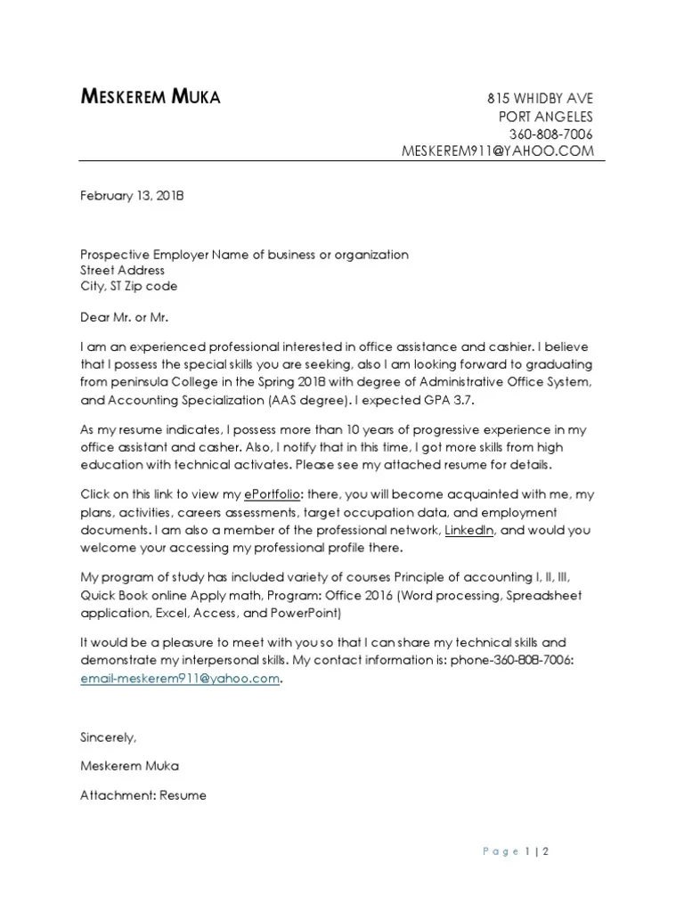 40871 cover letter success