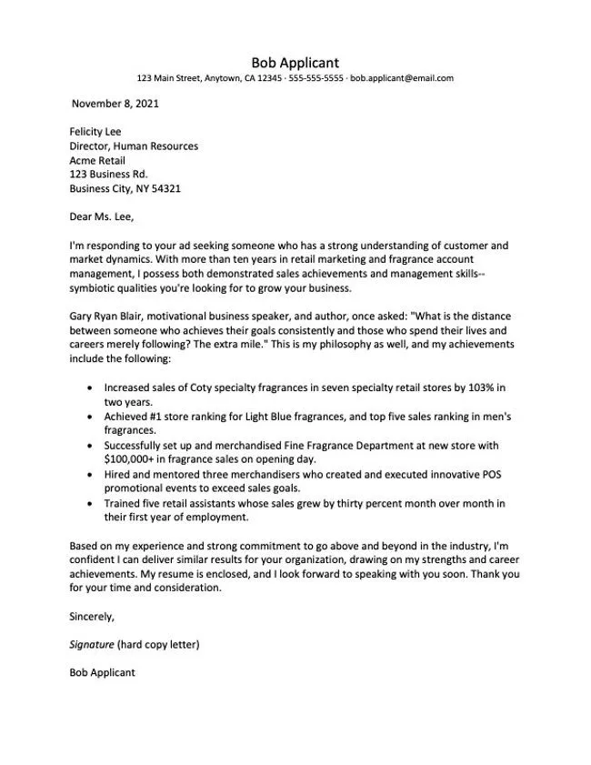40873 retail cover letter example
