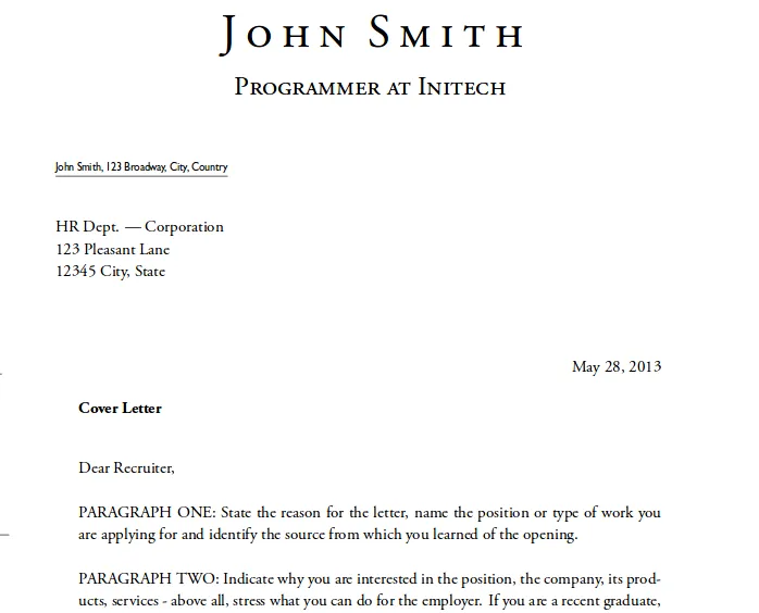40885 cover letter closing
