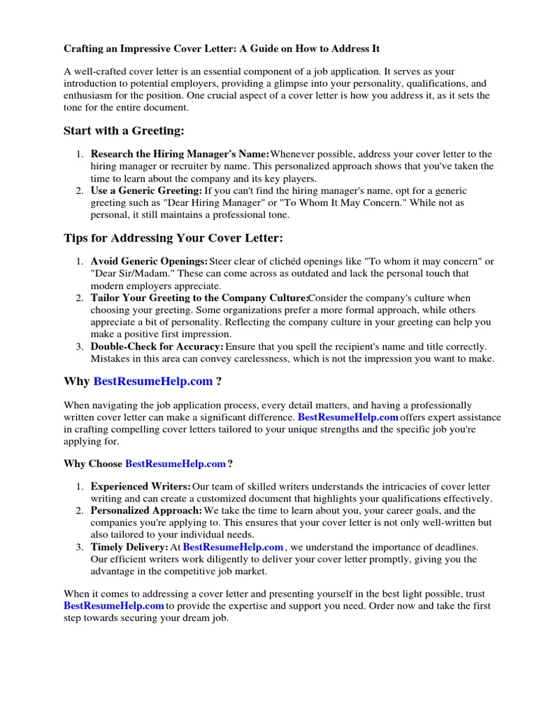 40886 cover letter addressing unknown name