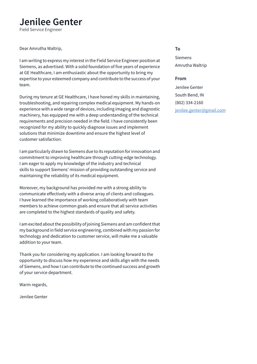 40888 field service engineer cover letter 1