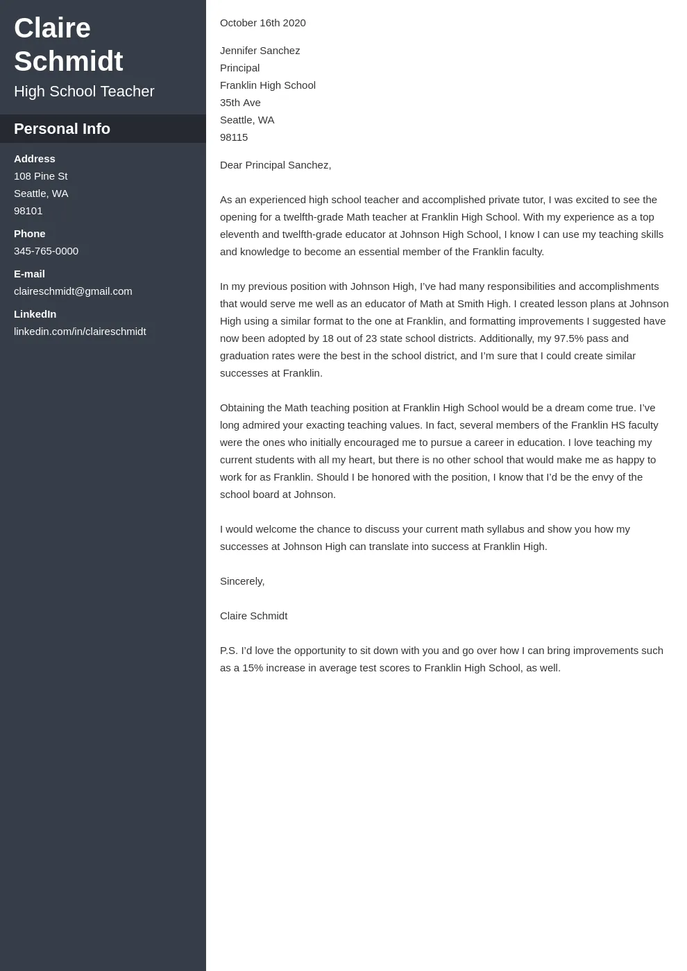 40890 benefits cover letter