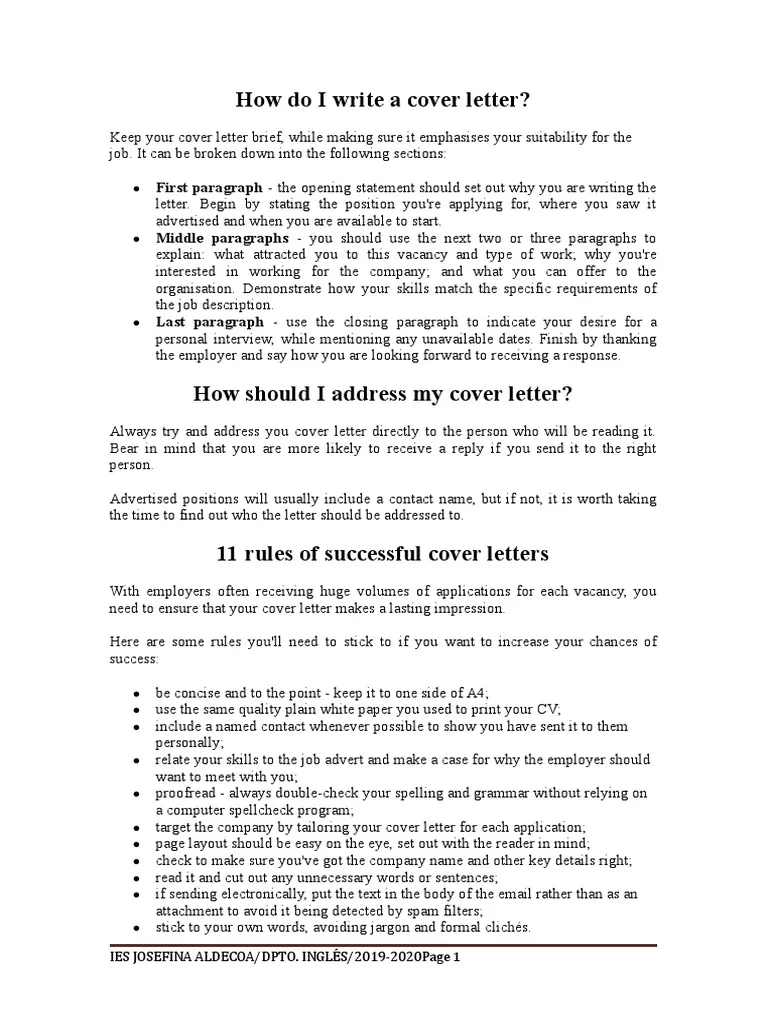 40903 cover letter writing