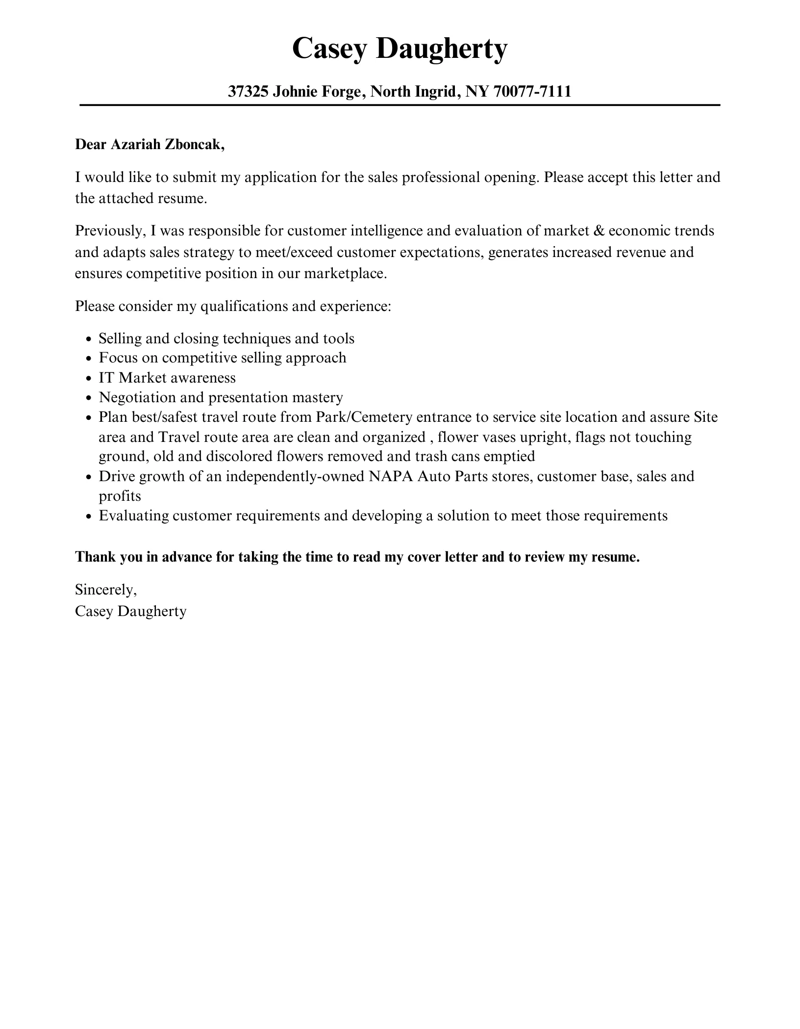 40915 cover letter structure