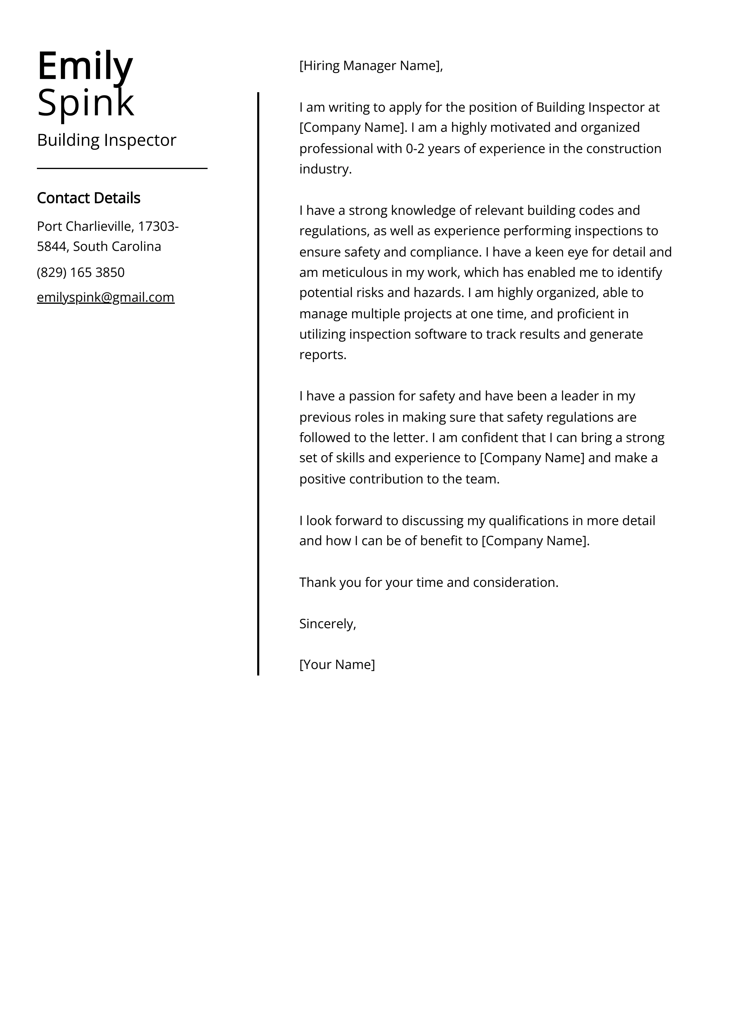 40916 inspector general resume and cover letter