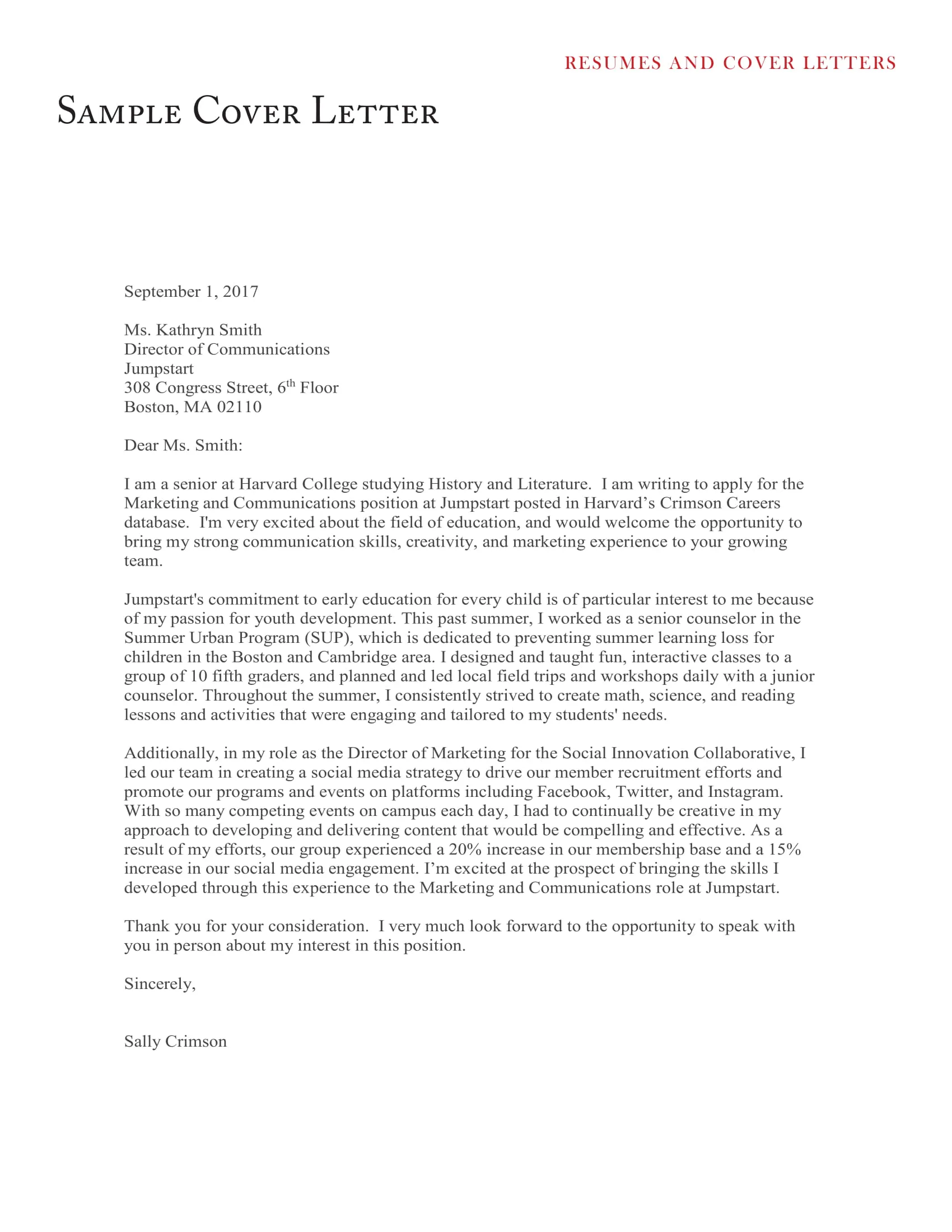 40918 cover letter formatting