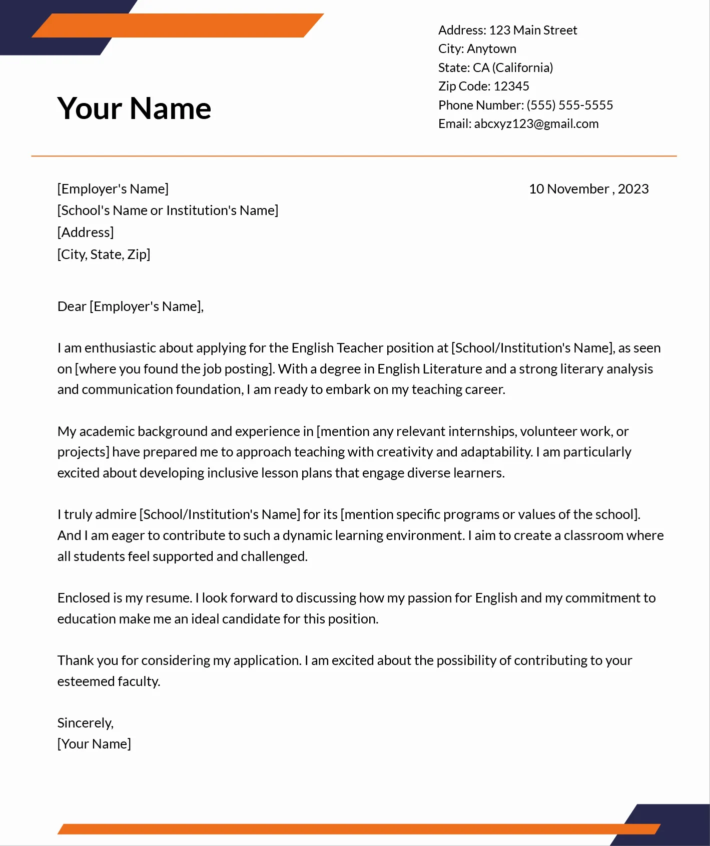 40919 cover letter tailoring