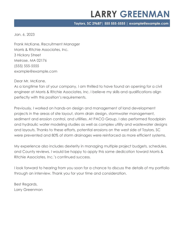 40921 engineering cover letter tailoring