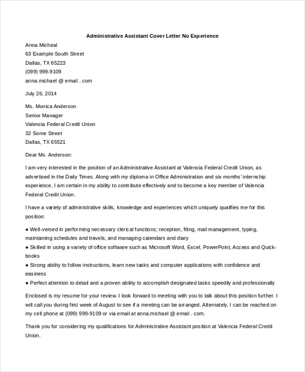40927 admin assistant skills